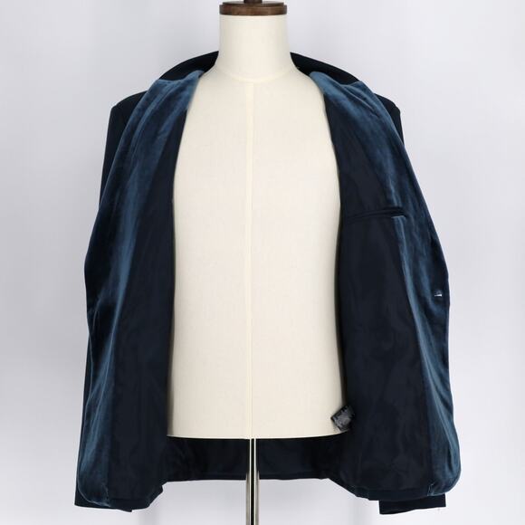 Jay Walker Men's Sport Coat Blazer Navy Velvet Classic Dining Jacket Size XL - Picture 4 of 5